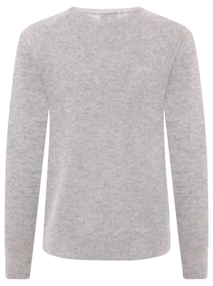 💕 Zwillingsherz Pullover Pulli "Blogger & Uni" Rundhalspullover 100 % Kaschmir Cashmere Hellgrau