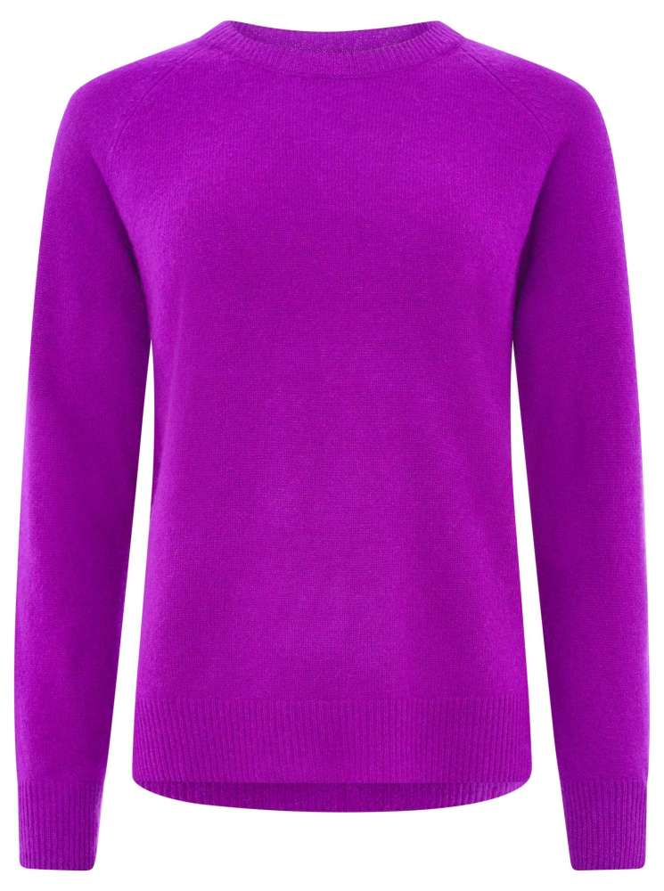 💕 Zwillingsherz Pullover Pulli "Blogger & Uni" Rundhalspullover 100 % Kaschmir Cashmere Lila