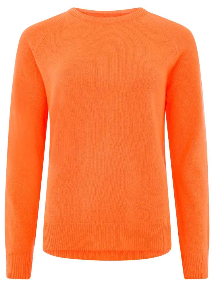 💕 Zwillingsherz Pullover Pulli "Blogger & Uni" Rundhalspullover 100 % Kaschmir Cashmere Orange