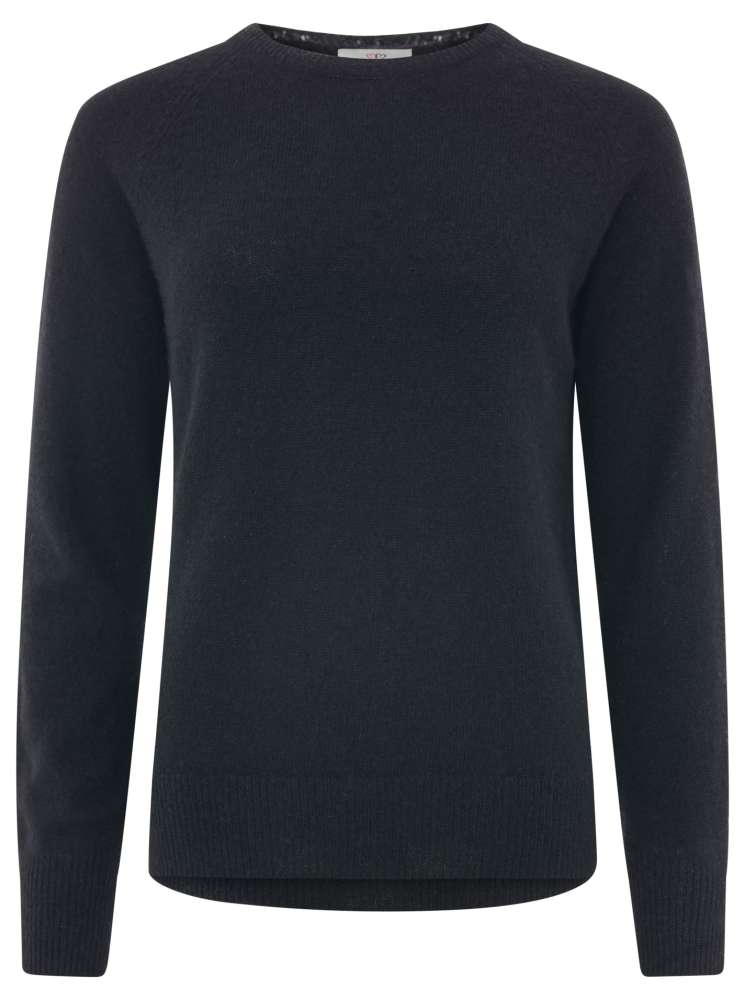 💕 Zwillingsherz Pullover Pulli "Blogger & Uni" Rundhalspullover 100 % Kaschmir Cashmere Schwarz