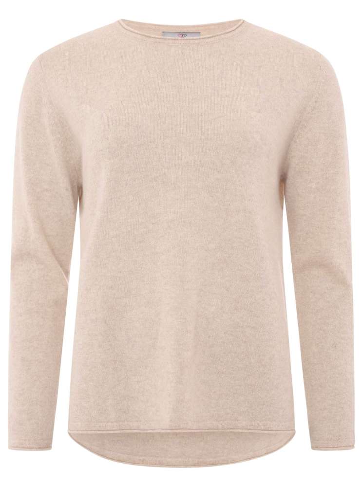 💕 Zwillingsherz Pullover Pulli "Rundhals" 100 % Kaschmir Cashmere Hellbeige