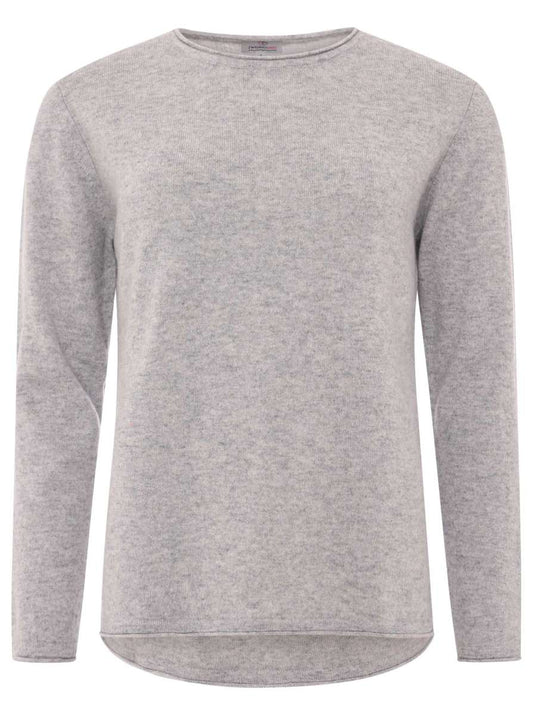 💕 Zwillingsherz Pullover Pulli "Rundhals" 100 % Kaschmir Cashmere Hellgrau