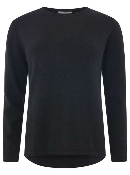 💕 Zwillingsherz Pullover Pulli "Rundhals" 100 % Kaschmir Cashmere Schwarz