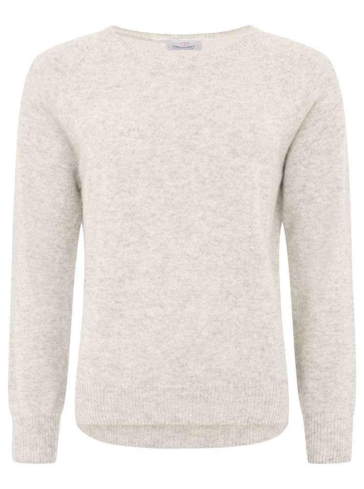 💕 Zwillingsherz Pullover Pulli "Blogger & Uni" Rundhalspullover 100 % Kaschmir Cashmere Hellgrau