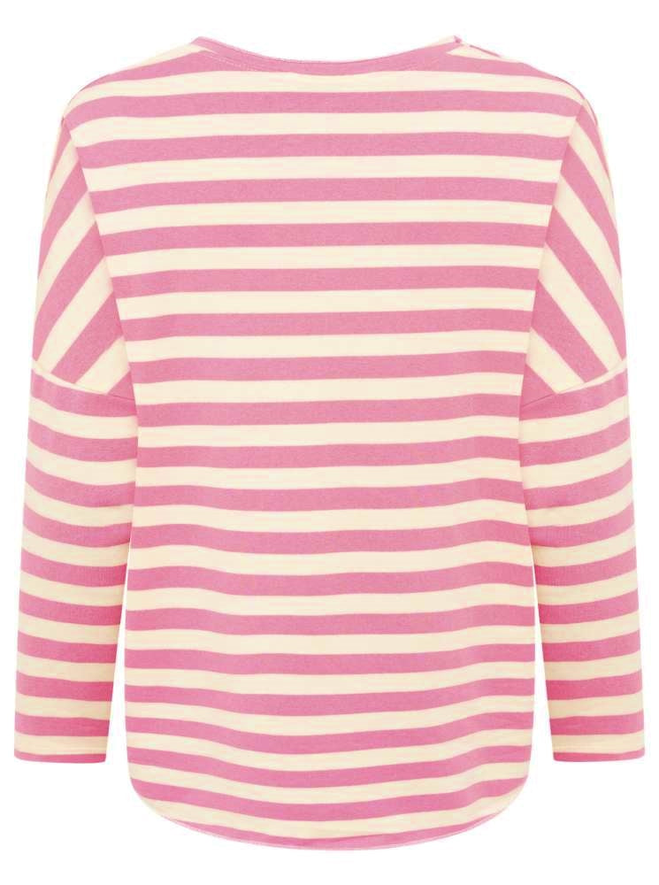 💕 Zwillingsherz Sweatshirt "Große Streifen" Sweater Oversize Pink