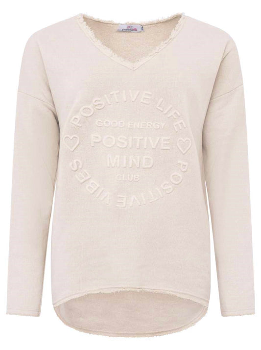 💕 Zwillingsherz Pullover Pulli "Elisabeth" Baumwolle Beige