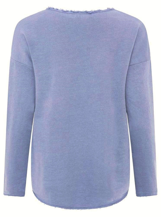 💕 Zwillingsherz Pullover Pulli "Elisabeth" Baumwolle Jeansblau