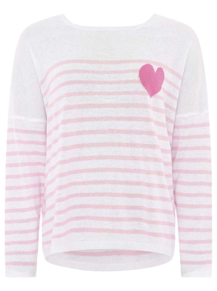 💕 Zwillingsherz Pulli "Liebe" 100 % Baumwolle Weiß Pink