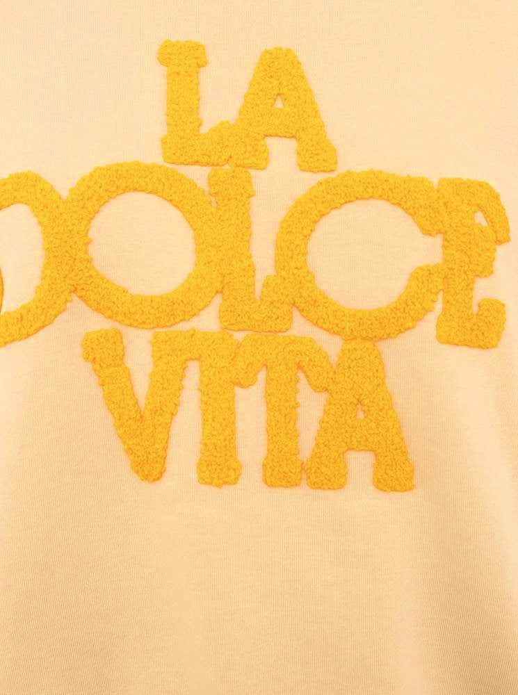 💕 Zwillingsherz Sweatshirt "La Dolce Vita" Sweater Beige