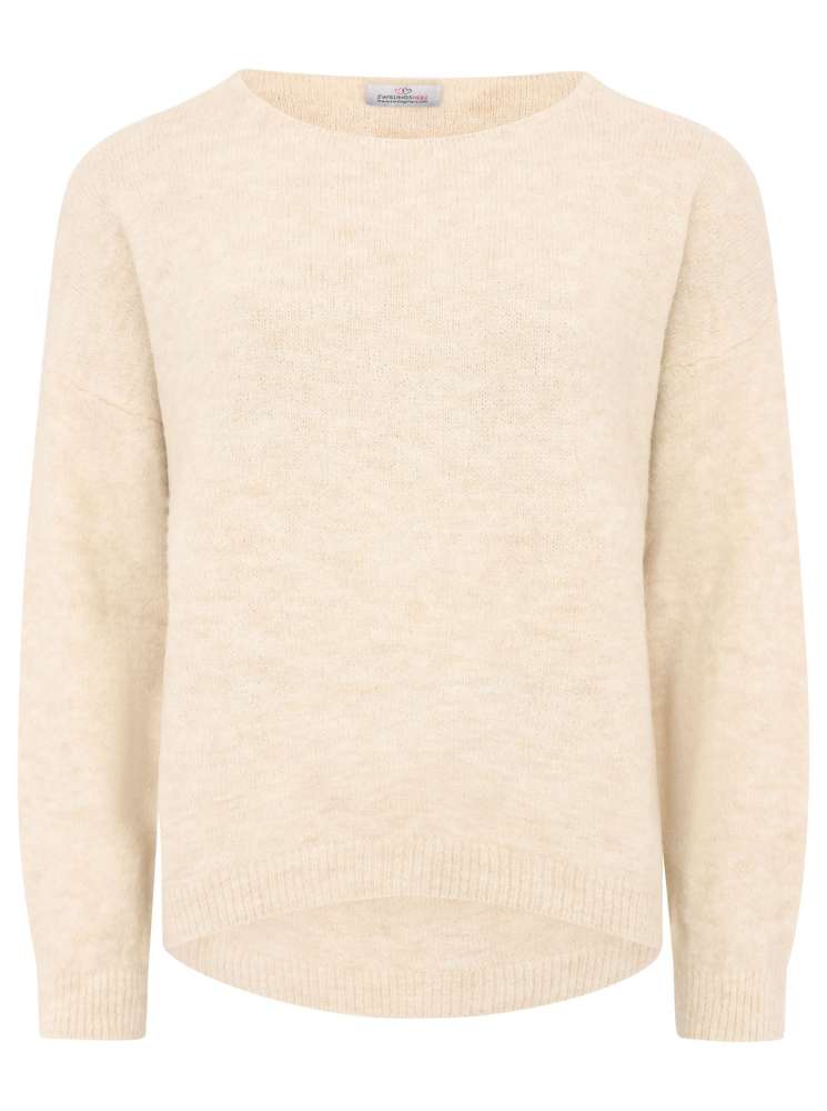 💕 Zwillingsherz Pullover "Le Solei" Hellbeige