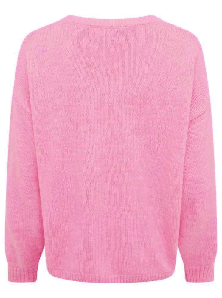 💕 Zwillingsherz Oversized Strick Pullover "Berlin" Rosa
