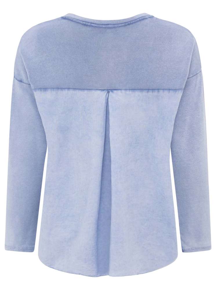 💕 Zwillingsherz Sweatshirt "Washed Out" Oversized Jeansblau