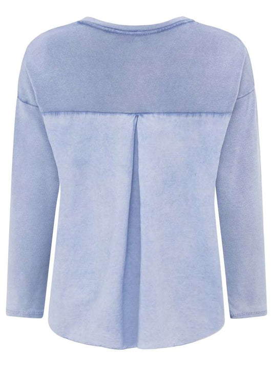 💕 Zwillingsherz Sweatshirt "Washed Out" Oversized Jeansblau