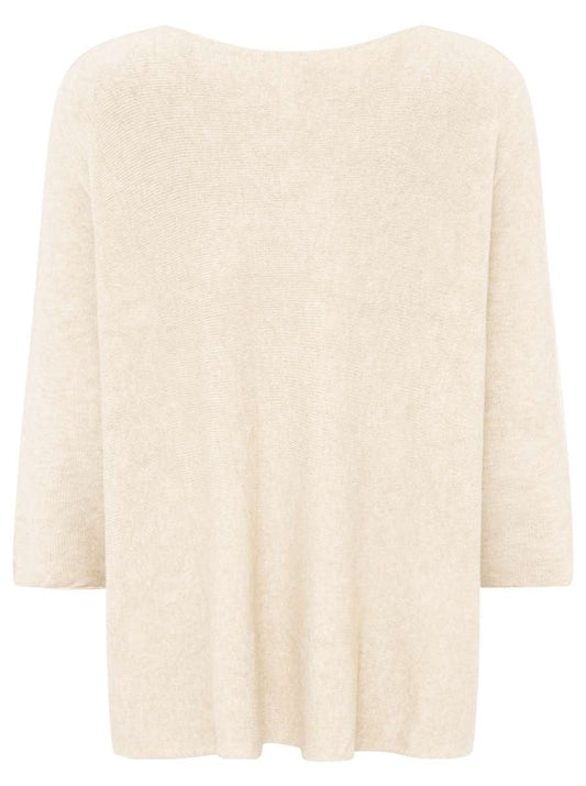 💕 Zwillingsherz V-Neck Pullover "Uni" Beige