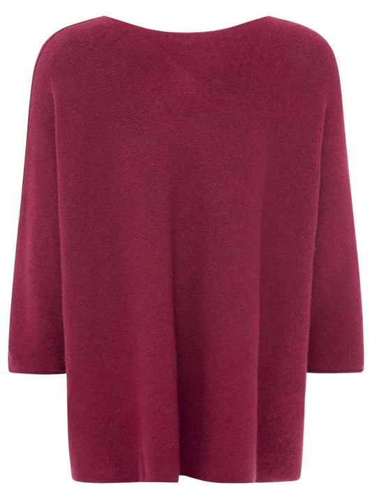 💕 Zwillingsherz V-Neck Pullover "Uni" Bordaux