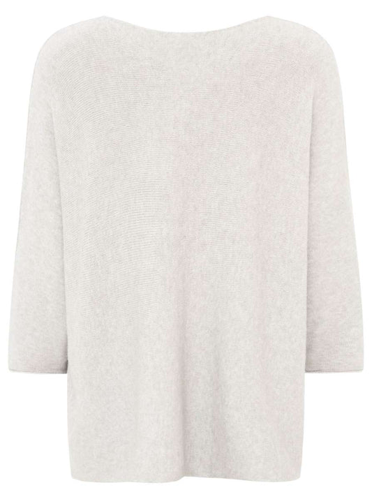 💕 Zwillingsherz V-Neck Pullover "Uni" Hellgrau