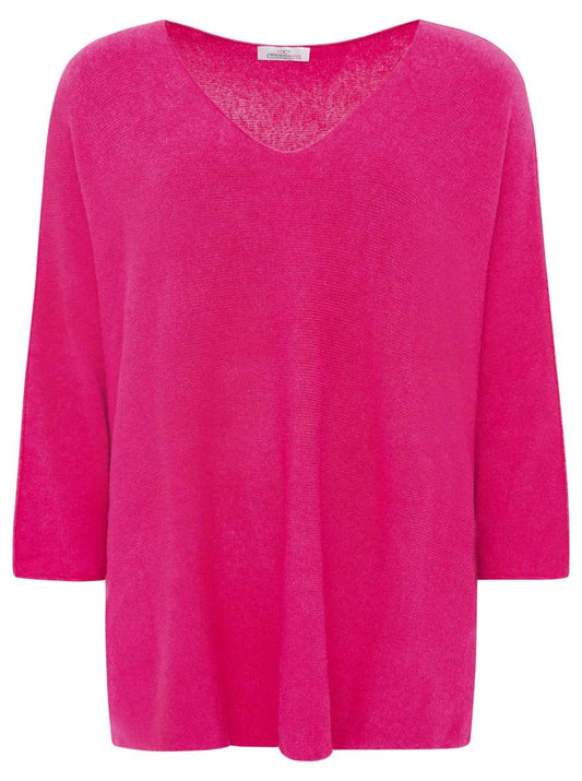 💕 Zwillingsherz V-Neck Pullover "Uni" Pink