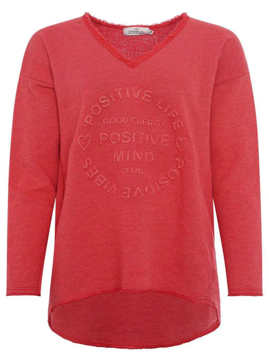 💕 Zwillingsherz Pullover Pulli "Elisabeth" Baumwolle Rot