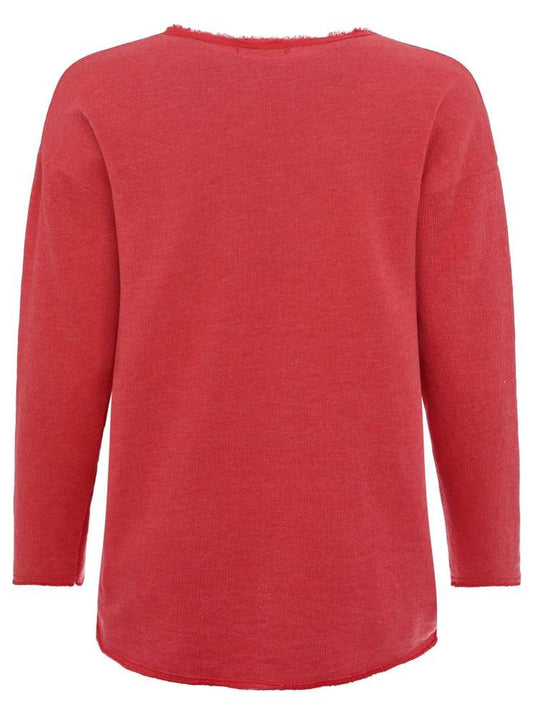 💕 Zwillingsherz Pullover Pulli "Elisabeth" Baumwolle Rot