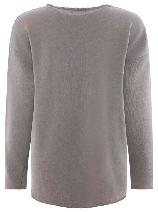 💕 Zwillingsherz Pullover Pulli "Elisabeth" Baumwolle Taupe