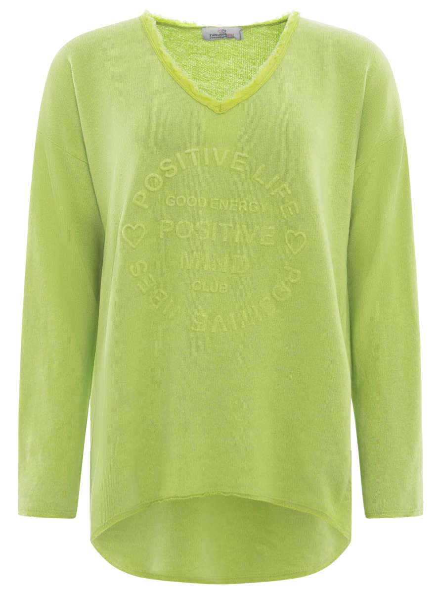 💕 Zwillingsherz Pullover Pulli "Elisabeth" Baumwolle Lime