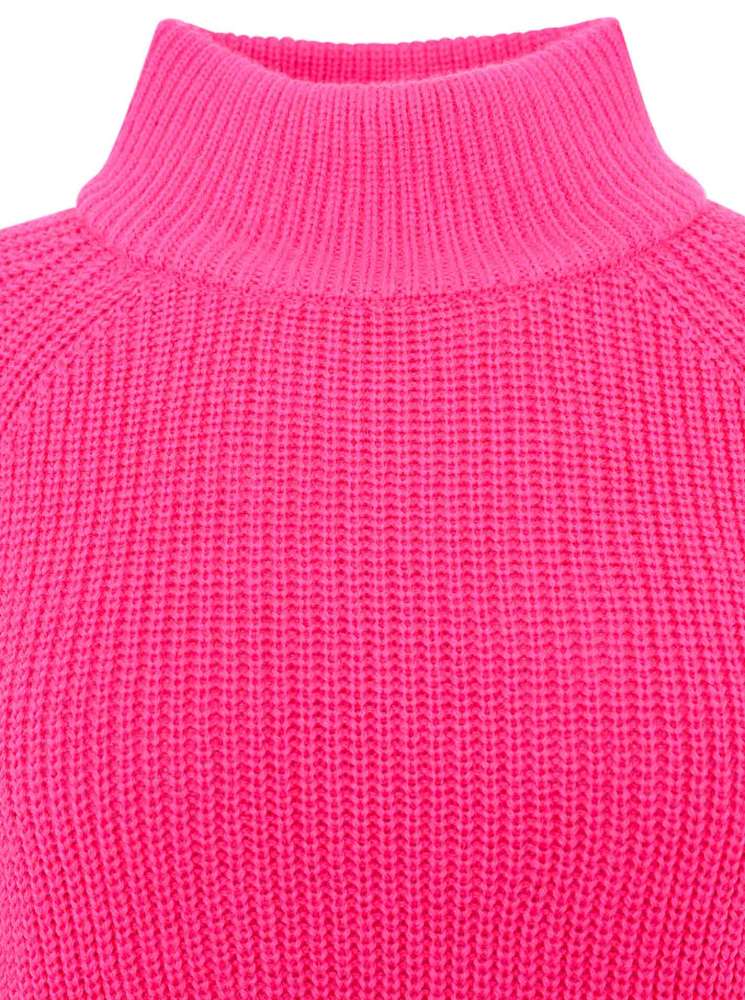 💕Zwillingsherz Pullover Pulli Rolli "Rollkragen" Wolle Pink