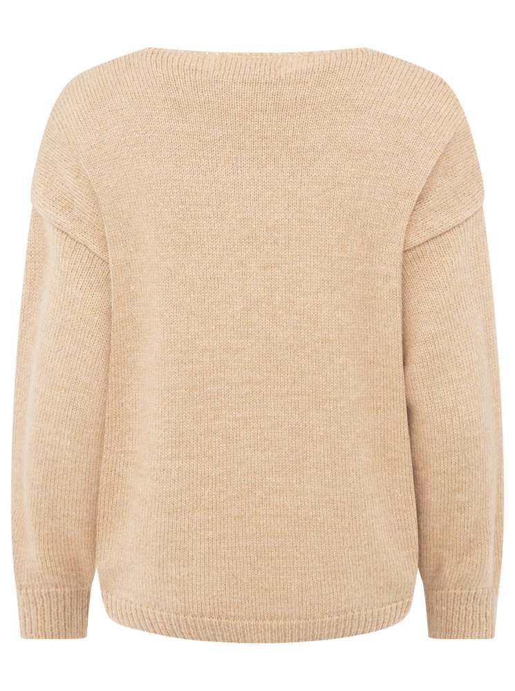 💕 Zwillingsherz Oversized Strick Pullover "Ciao" Braun