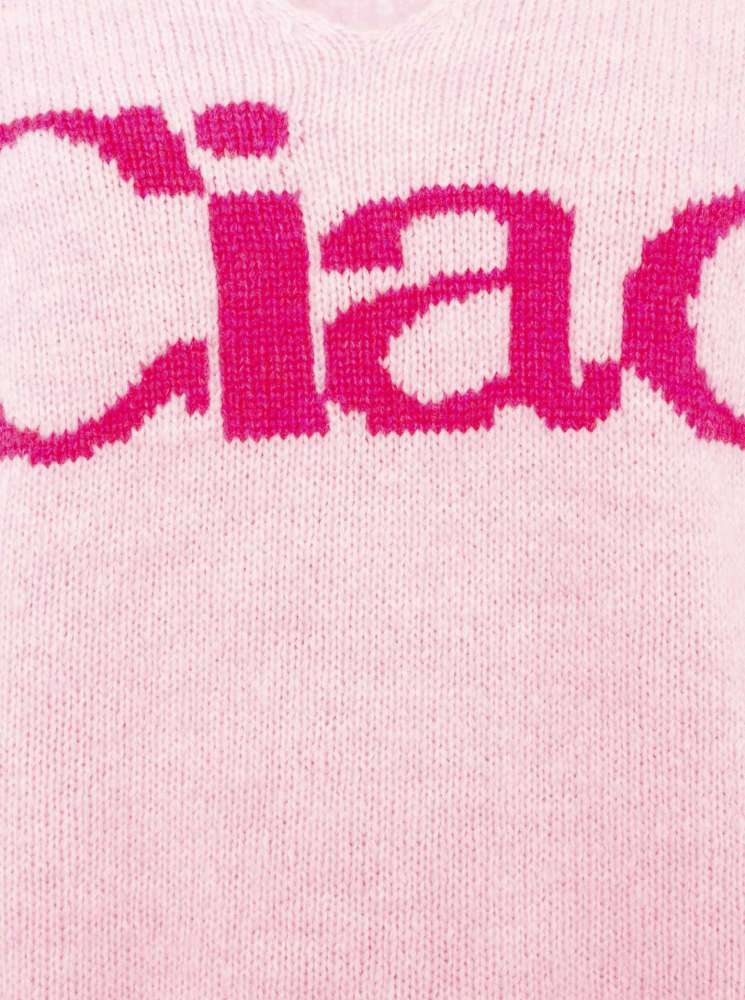 💕 Zwillingsherz Oversized Strick Pullover "Ciao" Rosa