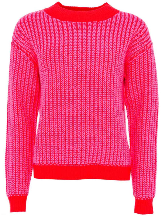 💕 Zwillingsherz Pulli Pullover "Two Colored" Rot Pink