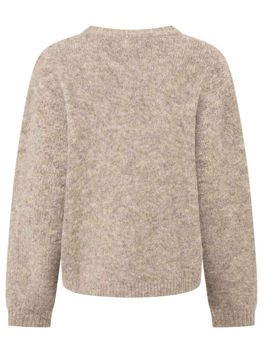💕 Zwillingsherz Pullover Rundhalspullover "Uni" Beige