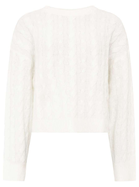 💕 Zwillingsherz Pullover "Zopfstrick" Weiß