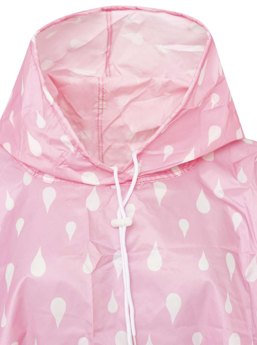 💕 Zwillingsherz Regenponcho "Rain Drops" Rosa
