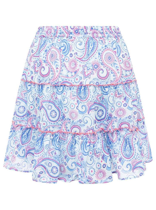 💕 Zwillingsherz Rock "Paisley" 100 % Baumwolle Blau