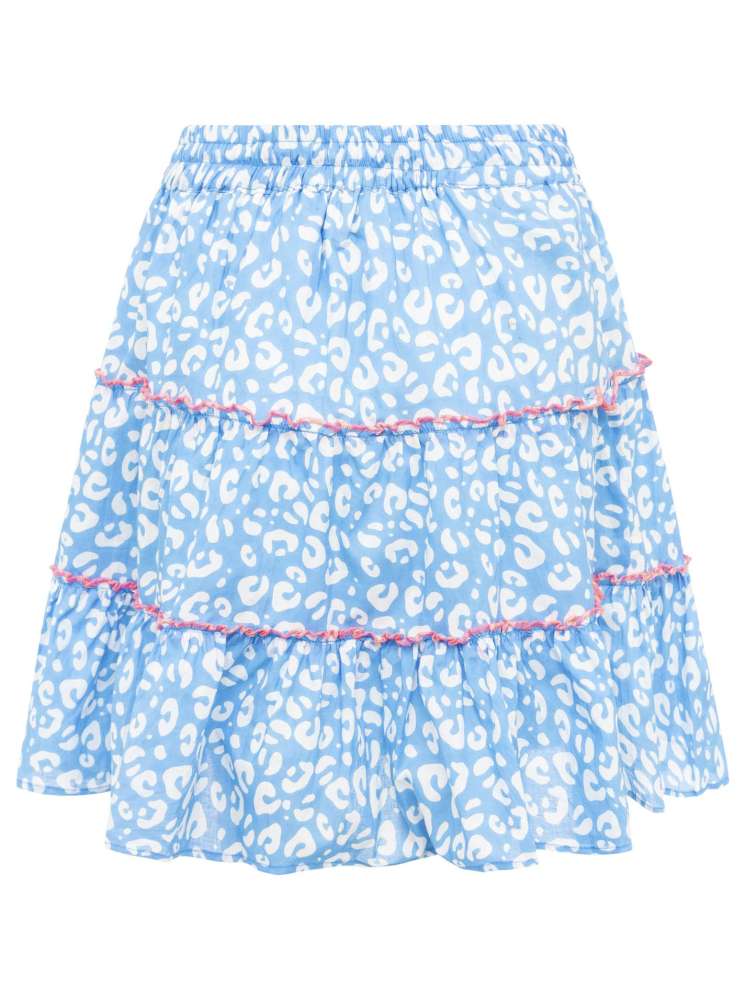 💕 Zwillingsherz Rock "Soft Leo" 100 % Baumwolle Blau