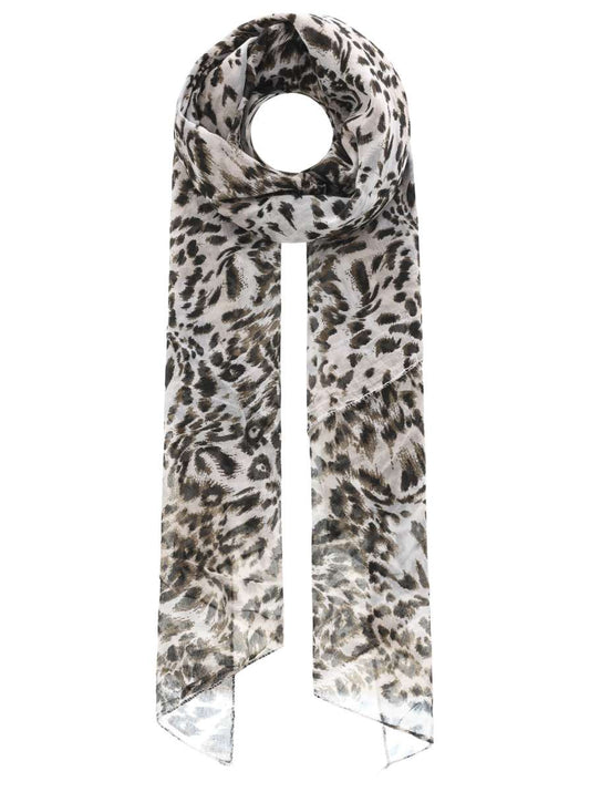 Schal Tuch "Leo" Baumwolle Seide Beige