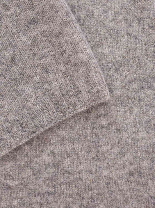 💕 Zwillingsherz Schal 100 % Cashmere "Herren-Uni" Classic Kaschmir Mittelgrau