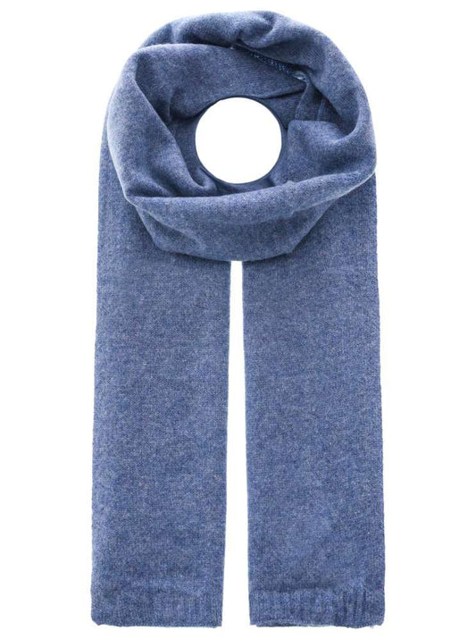 💕 Zwillingsherz Schal 100 % Cashmere "Herren-Uni" Classic Kaschmir Jeansblau