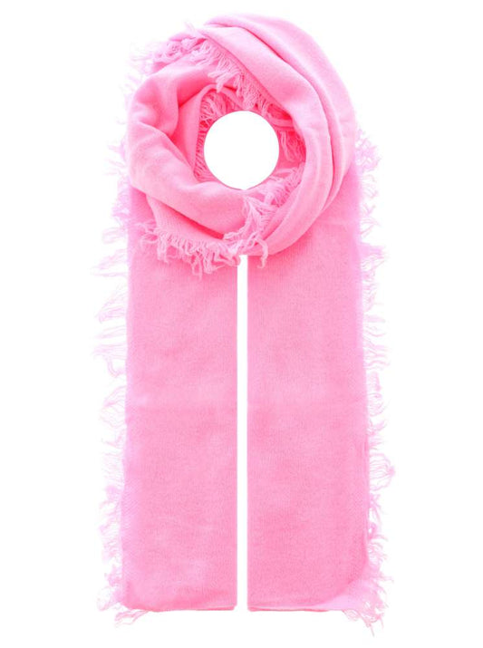 💕 Zwillingsherz XXL Fransenschal "Uni" 100 % Cashmere Schal Stola Kaschmir Bubblegum