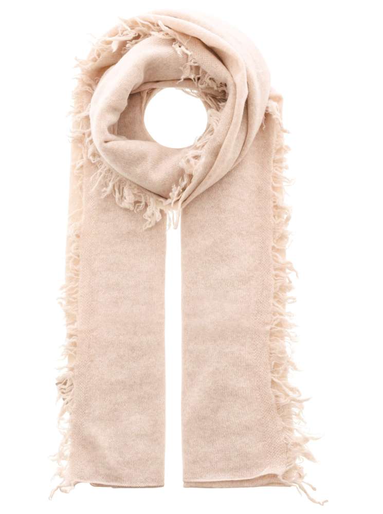 💕 Zwillingsherz XXL Fransenschal "Uni" 100 % Cashmere Schal Stola Kaschmir Hellbeige