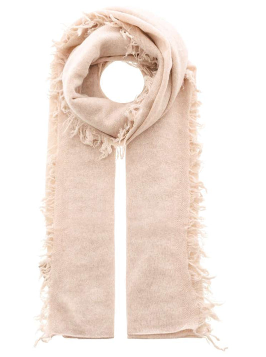 💕 Zwillingsherz XXL Fransenschal "Uni" 100 % Cashmere Schal Stola Kaschmir Hellbeige