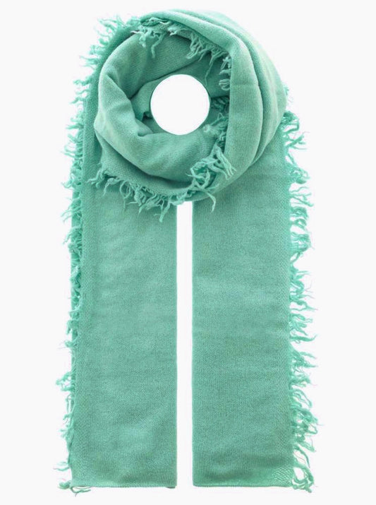 💕 Zwillingsherz XXL "Fransenschal" 100 % Cashmere Schal Kaschmir Salbei