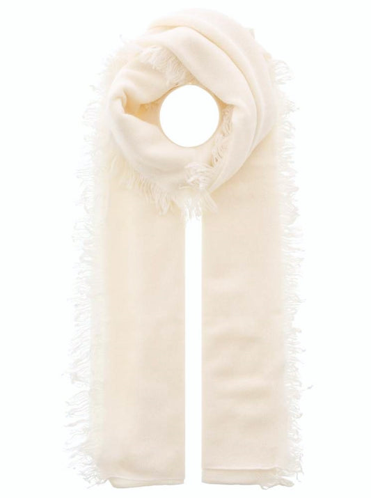 💕 Zwillingsherz XXL Fransenschal "Uni" 100 % Cashmere Schal Stola Kaschmir Weiß