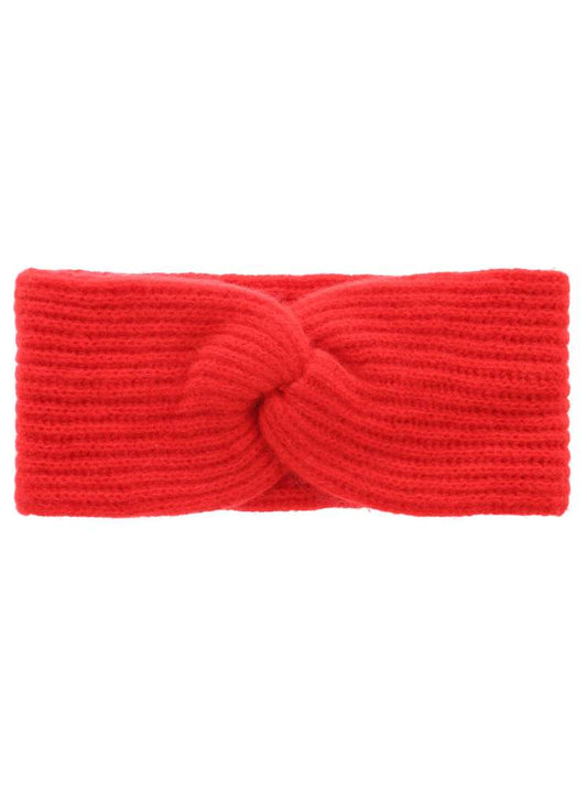 💕 Zwillingsherz Stirnband 100 % Cashmere "Rippen" Kaschmir Rot