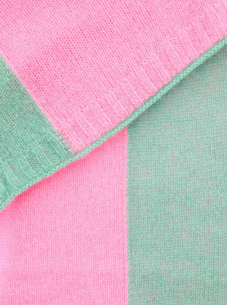 💕 Zwillingsherz Schal "Zweifarbig" 100 % Cashmere Schal Kaschmir Salbei Bubblegum