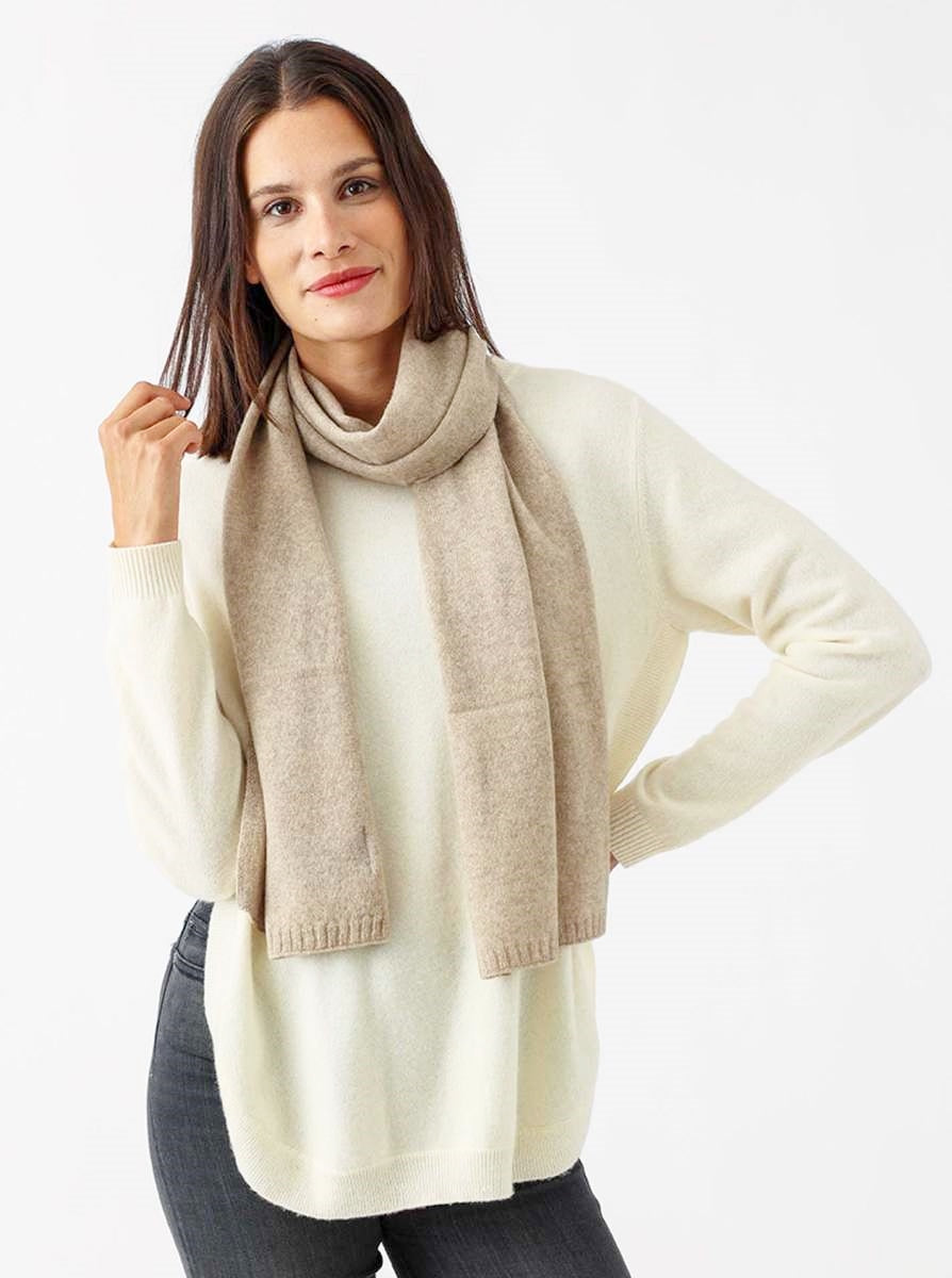 Zwillingsherz Schal 100 Cashmere Classic Kaschmir Hellbeige Zwillingsherz Schal 100 Cashmere Classic Kaschmir Hellbeige