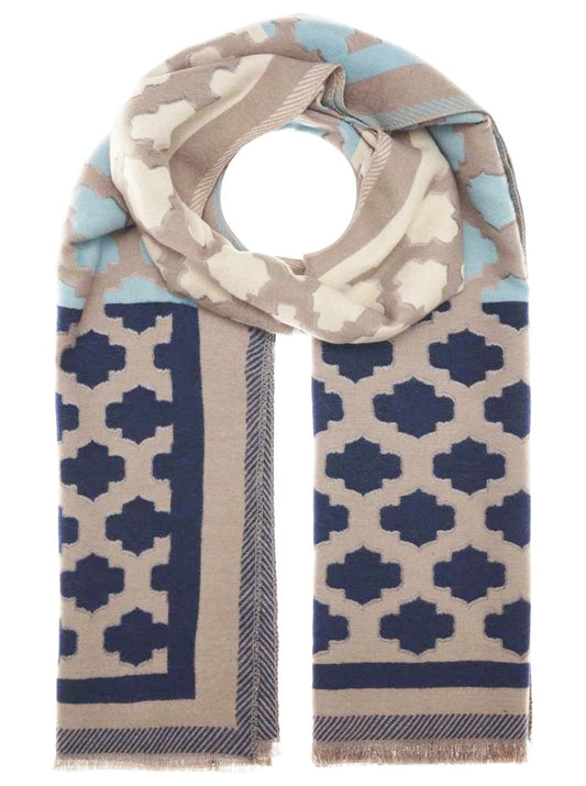 💕 Zwillingsherz Schal "Maastricht" 100 % Viskose Blau