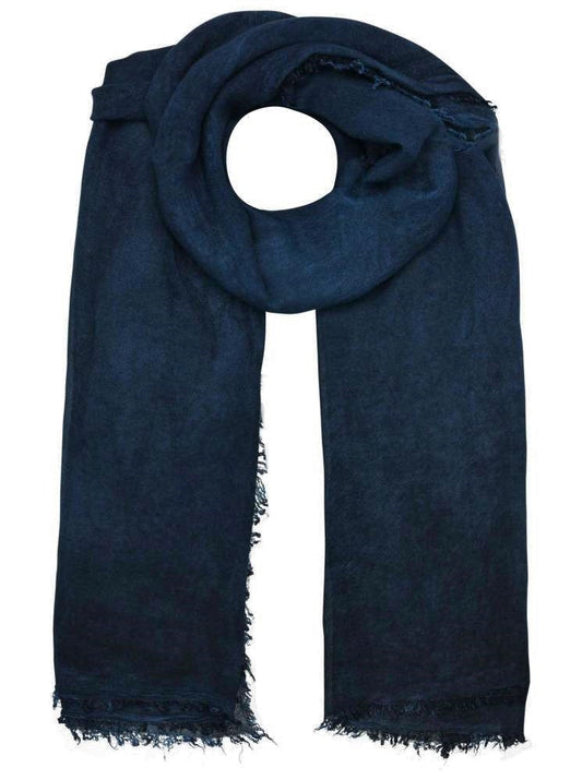 💕 Zwillingsherz Schal Tuch "Laura" Navy Bambus nachhaltig