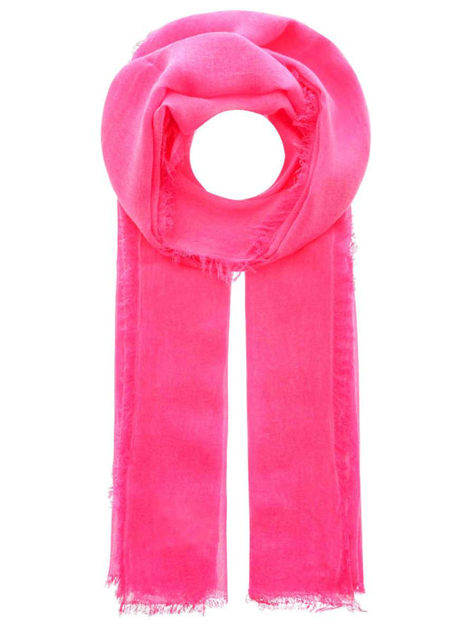 💕 Zwillingsherz Schal Tuch "Laura" Neonpink Bambus nachhaltig
