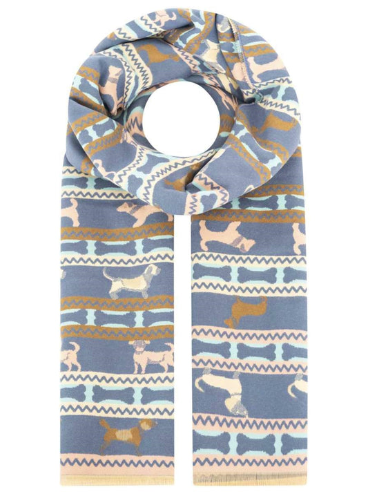 💕 Zwillingsherz Schal "Bone & Buddy" Blau