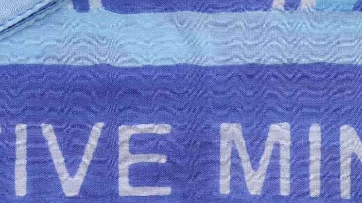 💕 Zwillingsherz Loop Schal Tuch "Creative Mind Circles" Blau